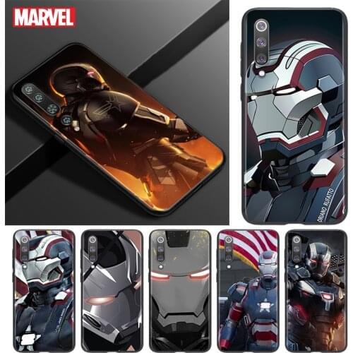 Silicone Cover Marvel Avengers War Machine For Xiaomi Mi 11 10T 10 9T 9 8 Note 10 Lite Pro Ultra 5G Black Soft Phone Case