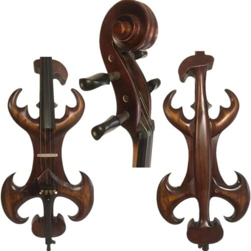 Brown color Song Maestro 4/5 strings 4/4 Electric cello Crazy-4 good sound