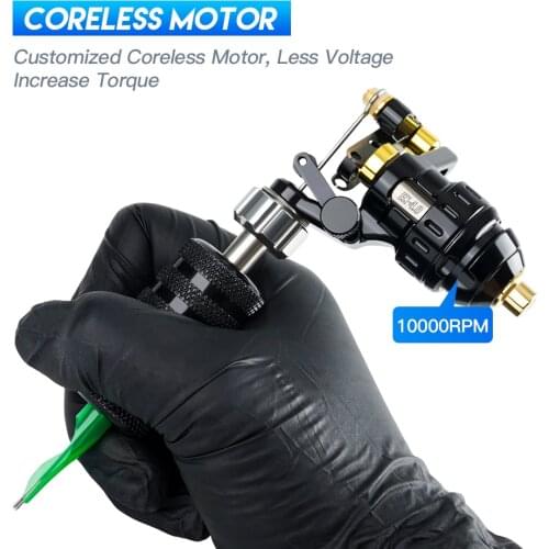 High Power Tatto Makeup Machine Pen Core Less Motor Stable Double Spring Makeup Rotary Machine Gun DragonHawk Tattoo Supplies