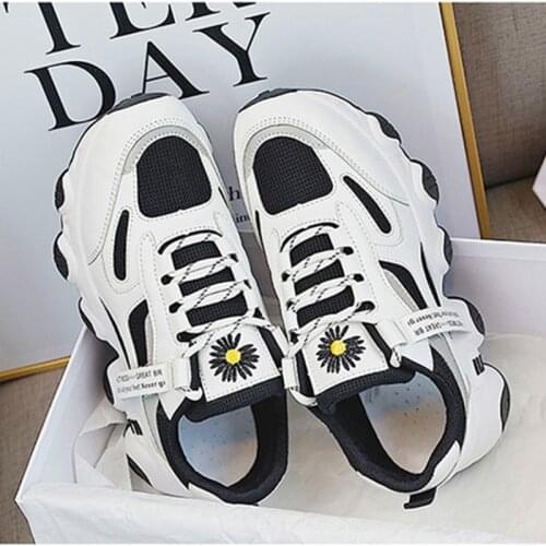 Women Chunky Sneakers 2020 Designer Wedges Platform Lace-Up Breathable Tenis Feminino Woman Loafers Casual Shoes Zapatos Mujer