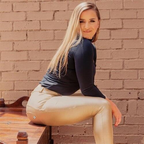 Melody gold leather yoga pants fitness sport leggings womens stretch thermal leggings push up women sexy yoga pants gym legging