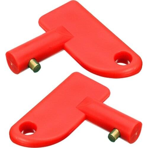 2pcs Battery Isolator Switch Power Kill Cut Off Spare Keys Batteries Disconnect Isolator Circuit Breaker Key for Car Van Boat