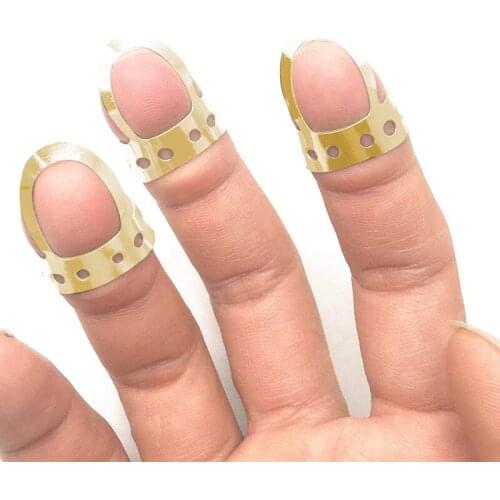 3PCS Stainless Steel Finger Picks Guitar Picks Adjustable Large Medium Size for Acoustic Guitar Banjo Ukulele