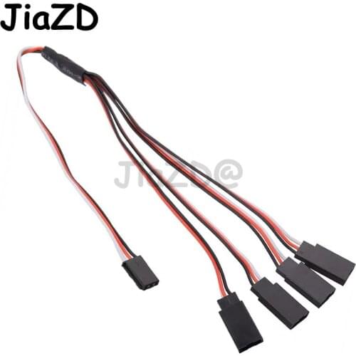 5PCS Y Line Adapptoe Cable Connector Servo Extend Wire Steering Extend Wire 1 to 2/3/4 Male Female for RC Model Cars Planes Boat