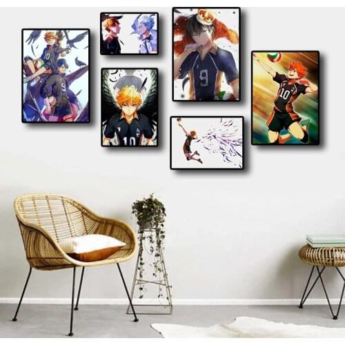 5D DIY Diamond Painting Haikyuu Japanese Sports Anime Full Drill Cross Stitch Kits Mosaic Embroidery Living Kids Room Wall Decor