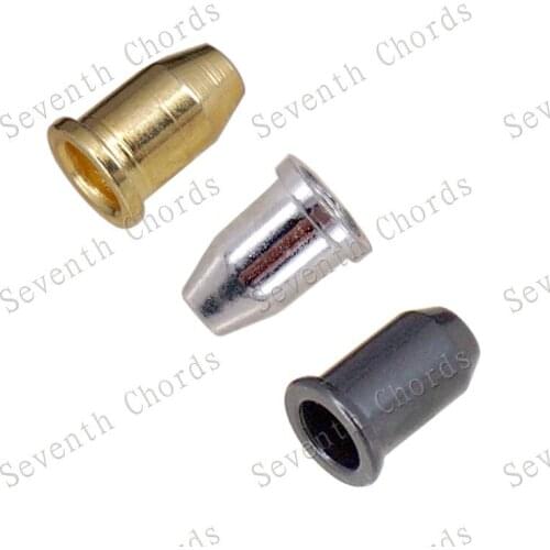 6 Pcs Guitar String Mounting Ferrules Bushing For Electric Guitar Bridge / Chrome - Black - Gold for choose