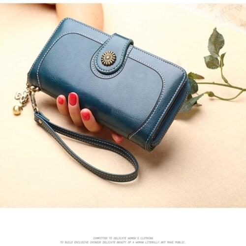 BISI GORO Women Wallets Fashion Female Long Leather Wallet Womens Coin Purse Card Holders Clutch