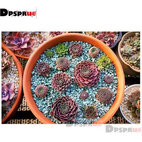 Dpsprue Full Square/Round Diamond Painting Kit Cross Stitch Potted plant Diamond 3D Embroidery DIY 5D Moasic Gift DP504