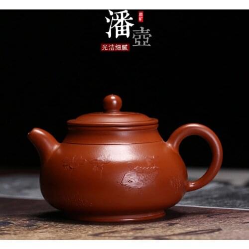 Purple sand tea set zhu clay pot pot of pure hand painted clay pot pan applique nameplates, gift wholesale and custom