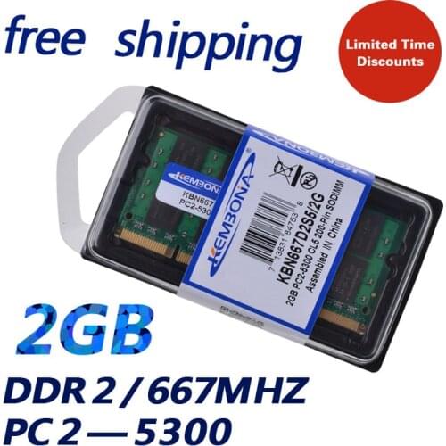 KEMBONA Brand New Sealed SODIMM DDR2 667Mhz 2GB PC2-5300 memory for Laptop RAM,good quality!compatible with all motherboard