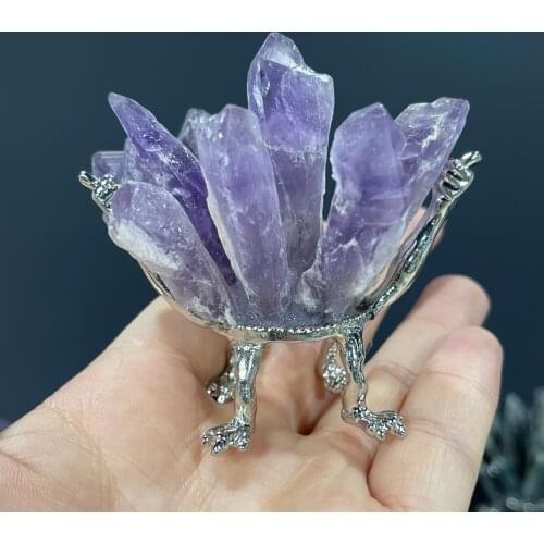 Natural Raw Quartz Amethyst Crystal Cluster Healing Stones Rough Lrregular Minerales Reiki Specimen For Home Decoration