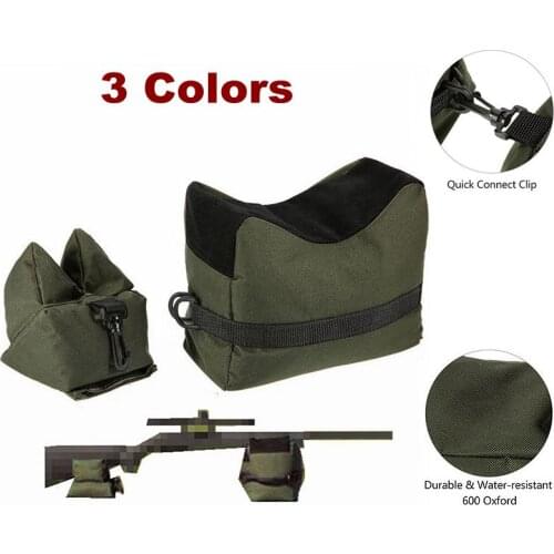 Unfilled Outdoor Front & Rear Rifle Bags Hunting Sandbag Rest Sniper Stand Shooting Rifle Bag Hunting Accessories 3 colors