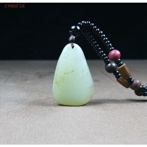 CYNSFJA New Rare Real Certified Natural Chinese Hetian Seed Jade Amulets Raw Stone Jade Pendant High Quality Best Birthday Gifts