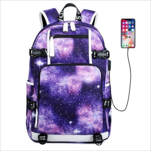 New Graffiti Backpack School Bags For Boys Teenage USB Laptop Backpacks Collage Cool Backpack Galaxy Large Daypack Mochila