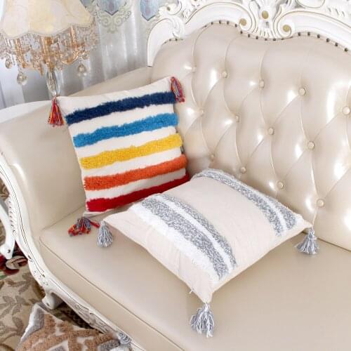 Hugging Pillow Cases Linen Pillow Cover Home Chair Cushion Small Accessories Flower Fabric Pillow Embroidery Embroidered Pillow