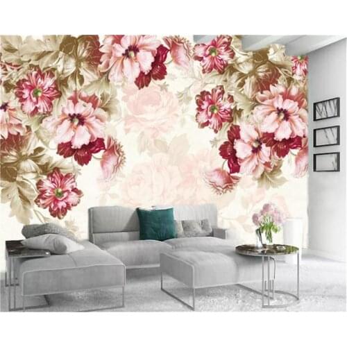 Wallpaper For Kitchen Delicate and beautiful European flowers custom romantic interior decoration wallpaper