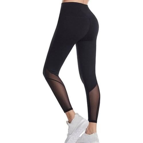 2020 Women Sports high waist Pant Sexy Net yarn leggings 4 way stretch working pants Super Quality Stretch Fabric mesh leggings