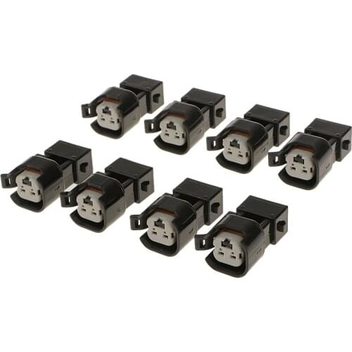 8pcs EV6 & EV14 Female To EV1 Male Fuel Injector Connectors Adapters