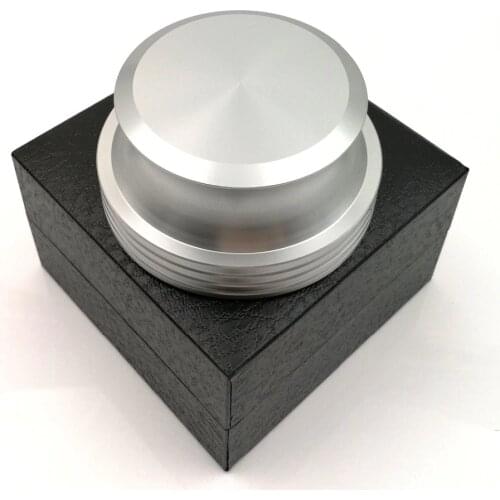 Record Weight Turntable Vinyl Clamp LP Disc Stabilizer in Silver Finish