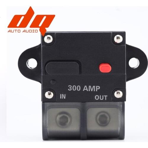 Pure copper 300A 12V Car Truck Audio Amplifier Circuit Breaker Fuse Holder AGU Style Stereo Amplifier Refit 4GA to 4GA Cable