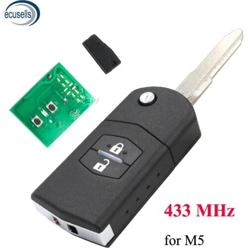 2 Buttons Smart Remote Control Key Fob 433MHZ with 4D63 Chip Keyless Entry For Mazda M5 5