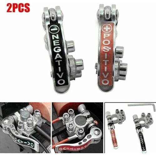 2 PCS Quick Disconnect Car Battery Main Cable Post Terminal Shut-off Connectors for 12v 6v 24v Boat Race Car UTV Tractor Truck