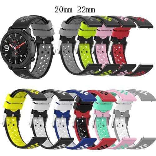 22mm Silicone Band For Samsung Gear S3 Frontier 20mm Silicone Watch Strap Bracelet For Samsung Gear S2 Galaxy Watch Active 42mm