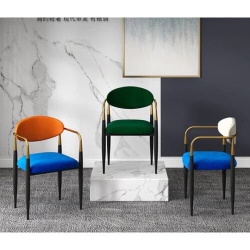 Luxury dining chair home chair net red makeup chair Nordic modern simple leisure chair Sales Office discussion chair