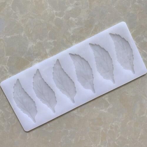 6 Cavity Leaves Shape Silicone Insert mold Cake Edge Accessories Mode XG823