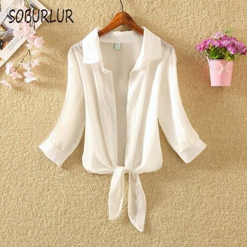 Блузки с бантом SOBURLUR China At AliExpress