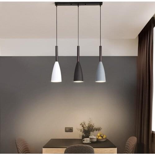 Modern 3 Pendant Lighting Nordic Minimalist Pendant Lights Over Dining Table Kitchen Island Hanging Lamps Dining Room Lights E27