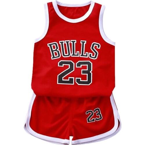 Boys Sports Basketball Clothes Suit Summer Childrens Active Leisure Vest Shorts 2pcs Toddler Boy Short Sleeve SuitT For 3-10Y