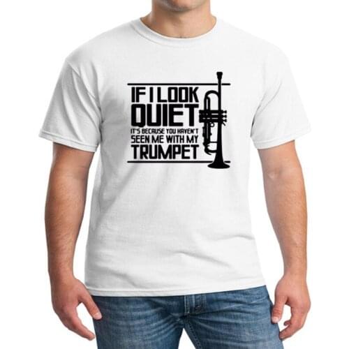 QUIET TRUMPET BASS MUSIC Birthday Tee Funny Graphic Fashion Short Sleeve Casual T Shirts O-Neck Harajuku Oversized T-Shirt