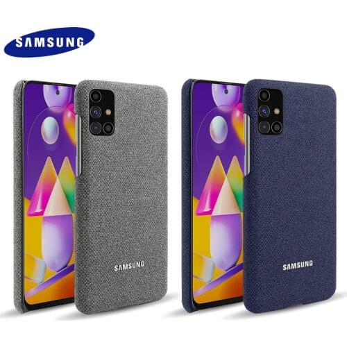 Woven Design Phone case For Samsung Galaxy M51 M31S Canvas Pattem Protective Fabric Cover Anti-Fall Shell