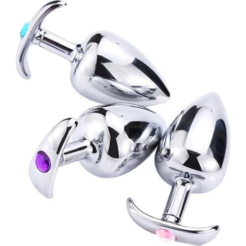 Comfortable Anal Plugs Luxury Crystal Jewelry Training Metal Butt Plug Fetish Bondage Anal Stimulation Sex Toys for Women Men