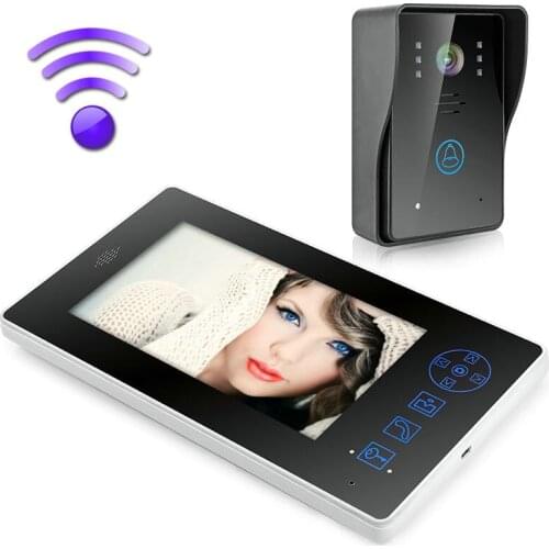 2.4G 7 Inch Wireless Video Door Phone Systme Video Intercom Doorbell Home Security Waterproof IR Camera support Monitor Unlock