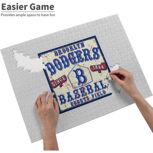 Defunct - Brooklyn Rs Baseball Jigsaw Puzzle Game Wooden Toys Assembling Picture Games Toys Brooklyn Baseball Club 1884 Ebbets