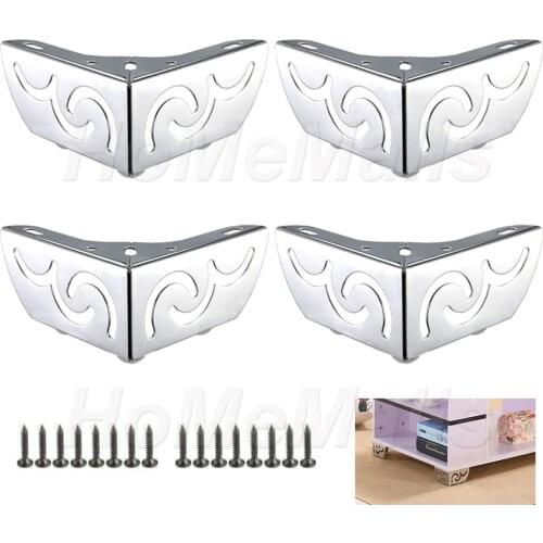 1/2/4 Pieces of Hollow Modern Furniture Sofa Legs Table Legs Coffee Table Cabinets Metal Furniture Legs with Mounting Screws