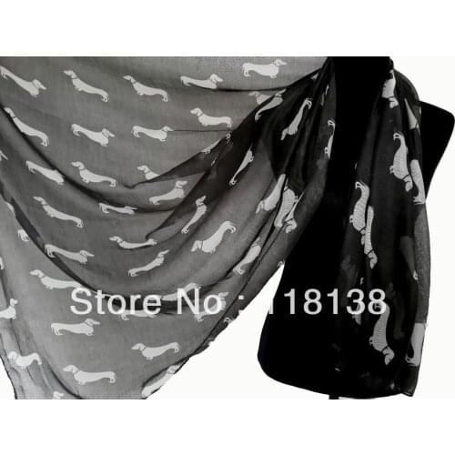 10pcs/lot Fashion Animal Dog Print Scarf Shawl Wrap Oversized Scarves , Free Shipping