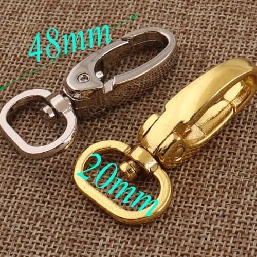 10 PCS Gold/Silver Lobster Swivel Clasps Hook Claws Connector Snap Buckle Gate Bag Purse Handbag Clasps Purse Hook 3/4"