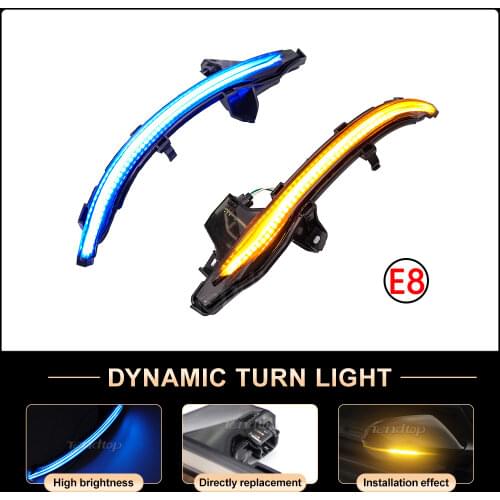 2Pcs For Audi A6 C8 4K A7 4K8 A8 D5 2018 2019 LED Dynamic Turn Signal Blinker Sequential Side Mirror Indicator Light Lamp