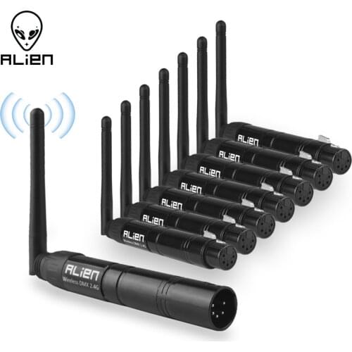 ALIEN 5 Pin DIN 2.4G DMX Wireless DFI Controller XLR Transmitter Receiver DMX512 Signal For Stage PAR Moving Head Laser Lights
