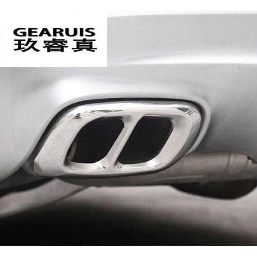 Car styling Auto Tail Throat Liner Pipe Exhaust System Decoration Cover Sitcker Trim For Mercedes Benz GLA X156 Auto Accessories