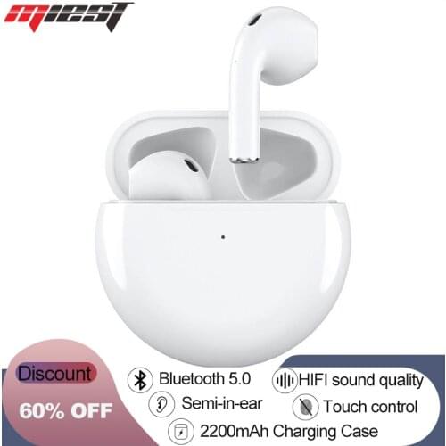 Miest Airbuds 4 Wireless Bluetooth Earphones Touch Control Stereo Cordless Headset With Charging Box Fast Delivery Tws Earbuds
