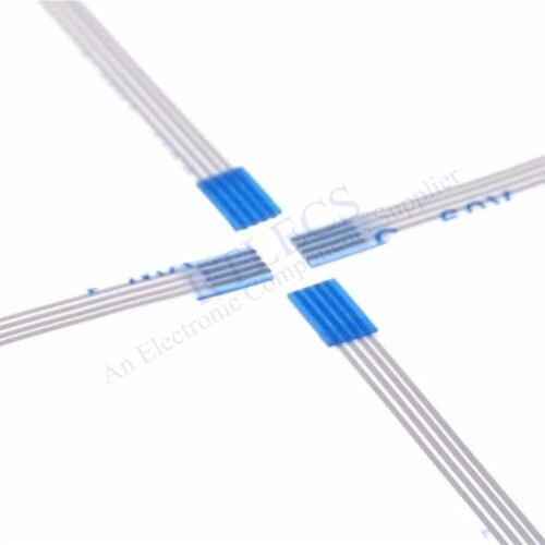 100pcs FFC FPC Flexible flat cable 4 PIN 0.5 mm pitch same directions Length 60 mm 80 100 120 150 200 250 300 400 500 mm