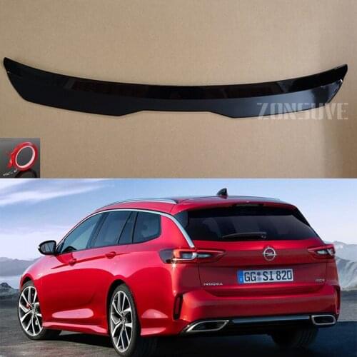 Use For Opel Insignia 2020 Year Roof Spoiler Carbon Fiber Look Accessories Body Kit Factory Style