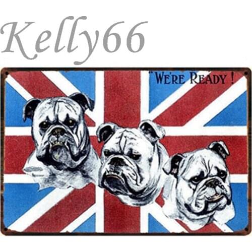 [ Kelly66 ] Dog UK Decor Wall Painting Pet Store Decor 20*30 CM Size y-1172