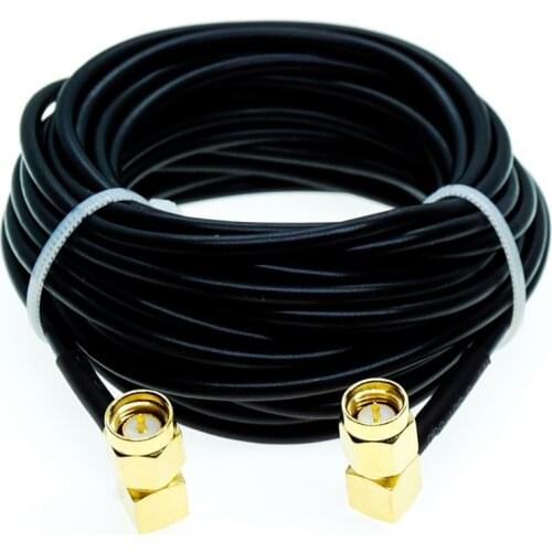 RG174 SMA Male Right Angle to SMA Male Plug RA Coax RF Extension Cable Jumper Pigtail
