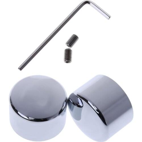 Front Axle Cap Nut Covers Fit For Street Glide Softail Fatboy Dyna