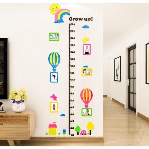 Cartoon 3d three-dimensional height sticker baby measuring height ruler childrens room kindergarten living room bedroom